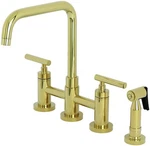 Kingston Brass KS828.CMLBS Manhattan 1.8 Gpm Bridge Kitchen -. Fixed Price $604.47.