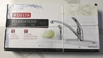 Delta Foundations Single-handle Kitchen Faucet W/side Sprayer Stainless B4410LF. Fixed Price $37.99.