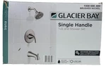 Glacier Bay Irena Single-handle 6-SPRAY Tub & Shower Faucet Brushed Nickel. Fixed Price $34.99.