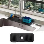 14.6 Inch Silicone Faucet Mat For Kitchen Sink Splash Guard - Slope Water D.... Fixed Price $17.78.