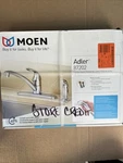 Moen Adler Single-handle Low Arc Standard Kitchen Faucet With Side Sprayer 87202. Fixed Price $67.99.