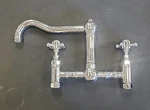 Rohl Kitchen Faucet Bridge Polished Chrome Deck Mounted Cross Handles Acqui. Fixed Price $299.99.