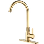 Kohonby Brushed Gold Kitchen Faucet Modern High Arc Bar Sink Commercial. Fixed Price $77.46.
