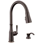 Delta Capertee Oil Rubbed Bronze Kitchen Faucet With Pull Down Sprayer And So.... Fixed Price $270.91.