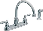New Moen CA87888 Caldwell Two Handle Kitchen Faucet, Chrome 2662963. Fixed Price $99.99.