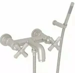 Rohl A2302XMSTN - Tub Filler Mixer Faucet Satin Nickel Wall Mount. Fixed Price $719.99.