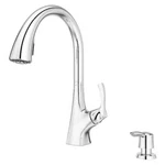 Pfister Masey Polished Chrome Single Handle Pull-down Kitchen Faucet. Fixed Price $111.99.
