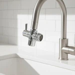 Diverter Valve For Sink Faucets: Solid Brass With Chrome Finish - Easy Install. Fixed Price $37.89.