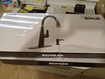 Kohler Easmor Single-handle Pull Down Sprayer Kitchen Faucet Matte Black. Fixed Price $90.00.