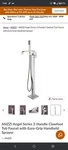 Anzzi Angel Series 2-HANDLE Clawfoot Tub Faucet With Euro-grip Handheld Sprayer. Fixed Price $300.00.