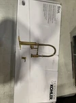 New Kohler K-R10651-SD-2MB Sous Semi-professional Kitchen Faucet Brushed Brass. Fixed Price $279.00.