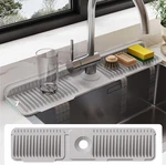 24 Inch Silicone Faucet Mat For Kitchen Sink Splash Guard - 7 X 5.5, Gray. Fixed Price $14.52.