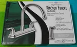 Ez-flo 10201 Chrome 2-HANDLE High Rise Kitchen Faucet With Pull-out Side Sprayer. Fixed Price $69.95.