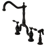 Kingston Brass KS775.BALBS Heirloom 1.8 Gpm Bridge Kitchen Faucet - Black. Fixed Price $379.99.