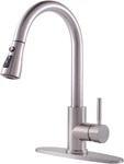 Kingo Kitchen Brushed Nickel Faucets W/ Pull Down Sprayer High. Fixed Price $40.16.