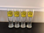 Set Of 4 312 Urban Wheat Ale Goose Island Chicago Beer Glasses Craft. Fixed Price $16.00.