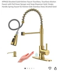 Appaso Black Kitchen Faucet With Soap Dispenser And Pull Down Sprayer, SUS304.... Fixed Price $80.00.