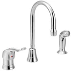 Moen 8138 Commercial M-dura 1-HANDLE Multi-purpose Faucet W/ Side Spray Chrome. Fixed Price $190.00.