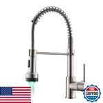 Aimadi Led Kitchen Faucet Pull Down Sprayer, Stainless Steel, Brushed Nickel. Fixed Price $126.83.