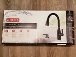 New Delta Marca Kitchen Sink Faucet Brushed Aged Bronze Pull Down Head. Fixed Price $144.95.