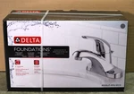 Delta B510LF-PPU-ECO Single Handle 4" Centerset Chrome Bathroom Faucet. Fixed Price $45.00.