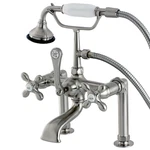 Kingston Brass AE109T8 Deck Mount Tub Filler W/sprayer Brushed Nickel. Fixed Price $409.00.