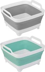 Tiawudi 2 Pack Dishpan For Washing Dishes, Basin X 9L, Green And Grey. Fixed Price $35.94.
