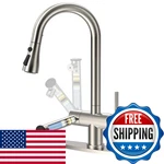 Feelso Kitchen Faucets Filtered Stainless Steel Pull Down. Fixed Price $81.02.