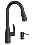 87932BL Single Handle Pulldown Kitchen Faucet Matte Black Sprayer Farmhouse. Fixed Price $225.71.
