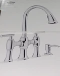 Kohler Kitchen Faucet Oresund Bridge Chrome 2-HANDLE Pull-down Sprayer Soap Disp. Fixed Price $129.99.