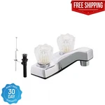 Ez Flo Non Metallic Lavatory Faucet 2 Handle Chrome Bathroom Sink. Fixed Price $16.74.