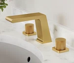 Everstein Brushed Gold Widespread Bathroom Sink Faucet SFS-1008 3 Hole Waterfall. Fixed Price $99.99.