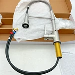 Seasons Westwind Single Handle Kitchen Faucet, Pull Down Spray, 158708 Open Box. Fixed Price $67.50.