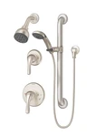 Symmons 9605-PLR-1.5-TRM-STN Origins 2-HANDLE 1-SPRAY Shower Trim With. Fixed Price $299.99.