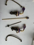 Sherle Wagner Amethyst Lever Handle Faucet Set Rare Semi-precious Stone & Gilt. Fixed Price $1500.00.