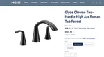 Moen Matte Black Glyde Two-handle High Arc Roman Tub Faucet Valve Kit T373BL. Fixed Price $250.00.