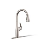 Kohler Safia Pulldown Kitchen Faucet Integrated Soap Dispenser Vibrant Stainless. Fixed Price $109.59.