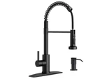 Androme Single Handle Spring Gooseneck Pull Down Sprayer Kitchen Faucet Black. Fixed Price $59.00.