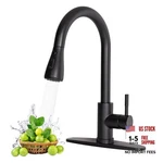 Hotis Black Kitchen Faucets With Pull Matte Single Handle. Fixed Price $41.47.