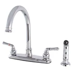 Kingston Brass FB7791NMLSP Naples 8-INCH Centerset Kitchen Faucet With Sprayer. Fixed Price $93.86.