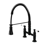 Kingston Brass GS127.PL Heritage 1.8 Gpm Deck Mounted Bridge Pull - Black. Fixed Price $516.72.