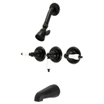 Kingston Brass KB23.PL Victorian Tub And Shower Trim Package - Black. Fixed Price $179.99.