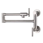 Pot Filler Brushed Nickel: Wowow Single Hole Wall Mount Stove Faucet, .... Fixed Price $157.39.