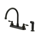 1.5 Gpm Kitchen Faucet - Two Handle With Spray By Mainline, Oil Rubbed Bronze. Fixed Price $79.50.