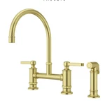 Pfister Port Haven LG31-TDBG Widespread Bridge Kitchen Faucet Brushed Gold New. Fixed Price $498.00.