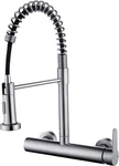 Flwueue Wall Mount Faucet 8 Inches Center Dual Sprayers Pull Down Design. Fixed Price $80.00.