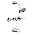 Moen Adler 82663 3-HANDLE Single Function 4-IN Round Bathtub Shower Faucet. Fixed Price $97.99.