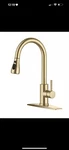 Forious Gold Kitchen Faucets, With Pull Down Sprayer, High Arc.... Fixed Price $65.00.