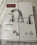 Pfister Pasadena Bathroom Sink Faucet, 8-INCH Widespread, 2-HANDLE, 3-HOLE. Fixed Price $69.99.