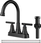 Matte Black Bathroom Sink Faucet 4 Inch Centerset 2 Or Hole 360 Spout. Fixed Price $87.99.